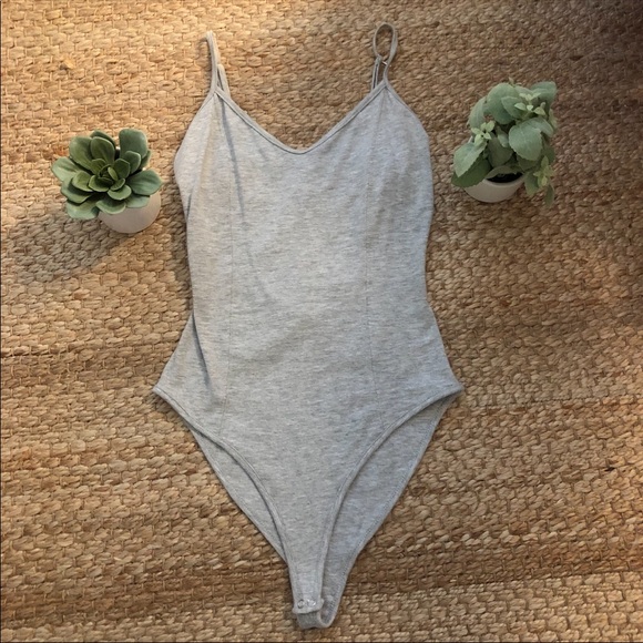 Tops - Gray Tank Top Bodysuit